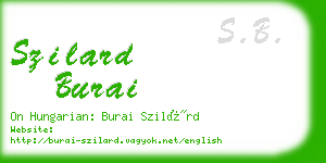 szilard burai business card